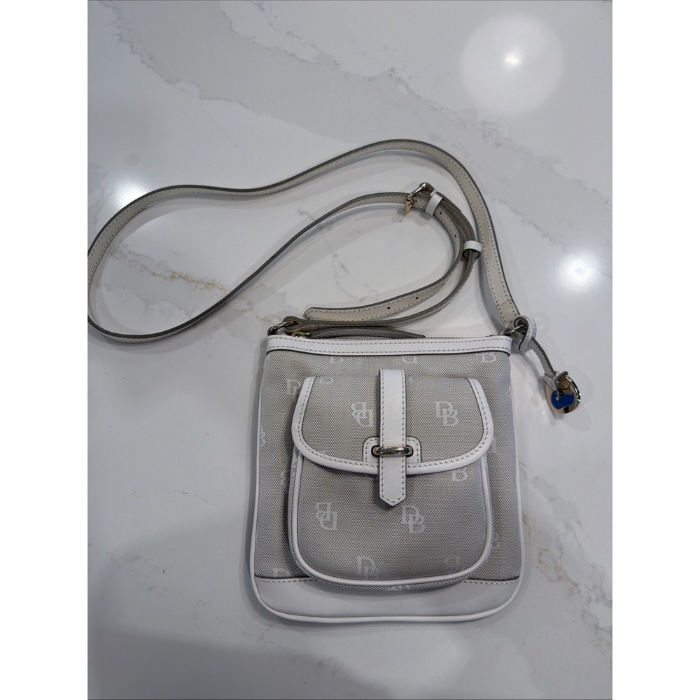 Dooney & Bourke Signature Crossbody Women OS Grey NWT Leather Trim HS709 BE